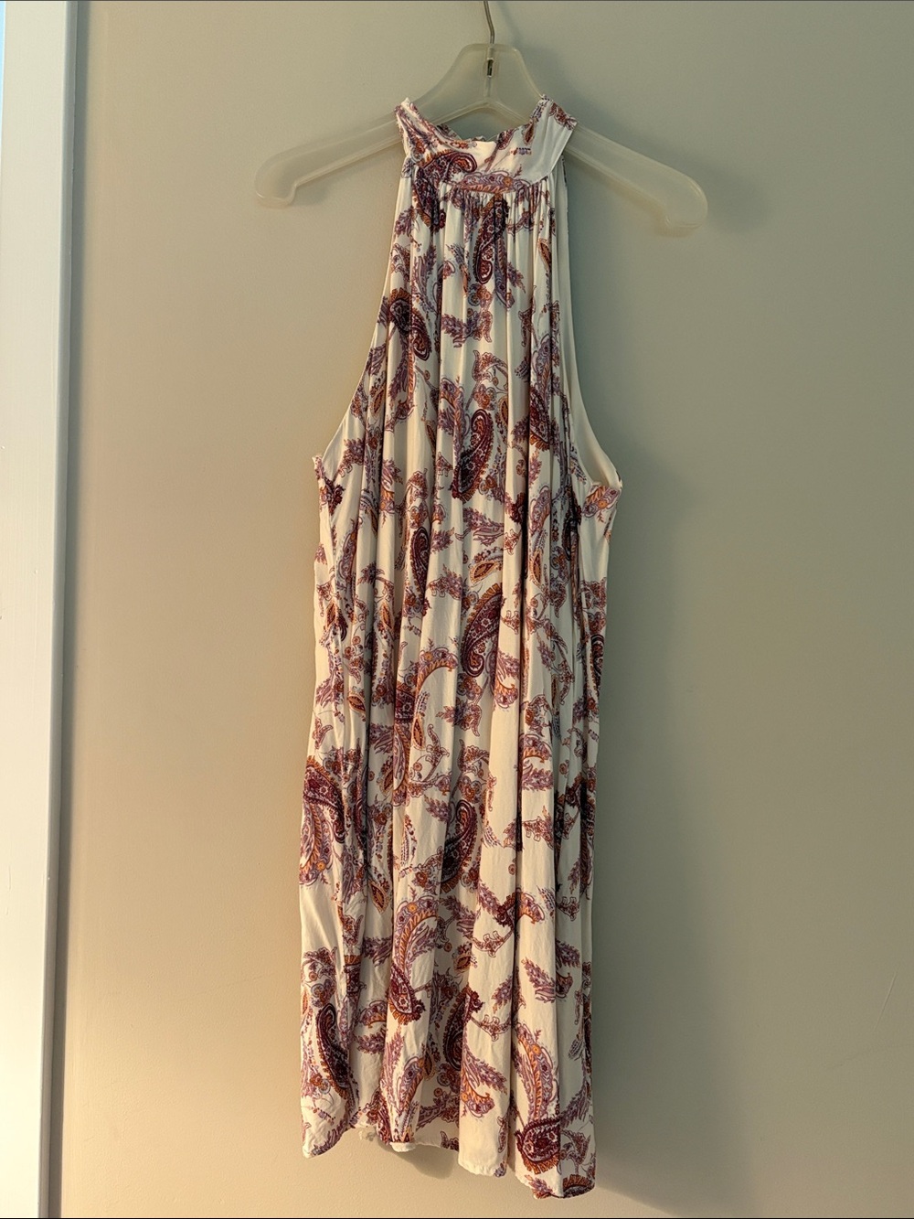ANDREE BY UNIT Cream Paisley Halter Swing Dress